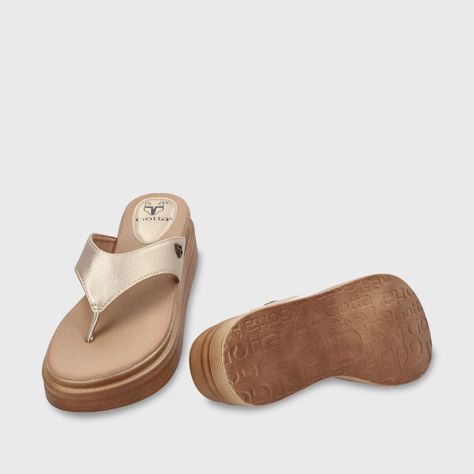 Sandalia Plataforma Oro Mujer 43011 Gotta-6