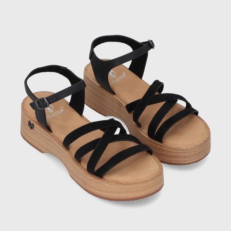 Sandalia Negra Mujer 45892 Gotta-2