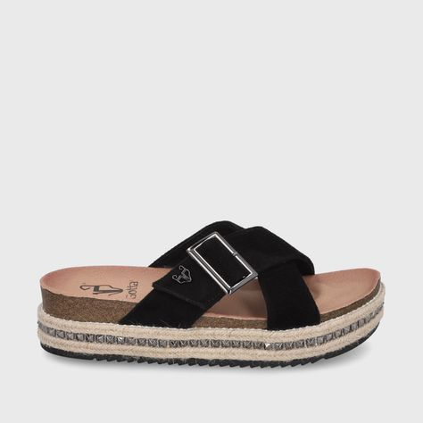 Sandalia Plataforma Negra  Mujer 43001 Gotta-0