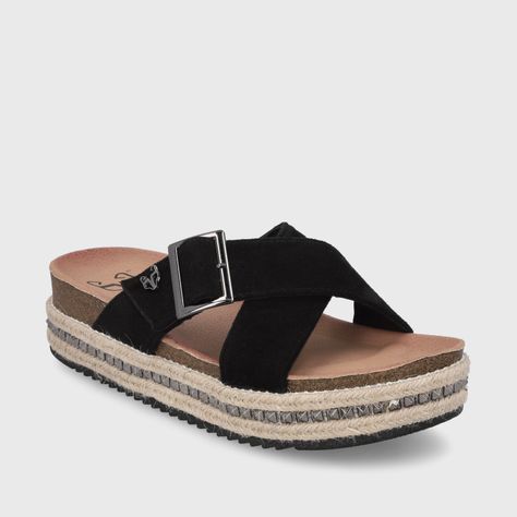 Sandalia Plataforma Negra  Mujer 43001 Gotta-1