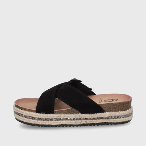 Sandalia Plataforma Negra  Mujer 43001 Gotta-3