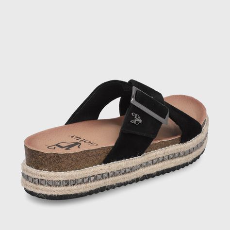 Sandalia Plataforma Negra  Mujer 43001 Gotta-4