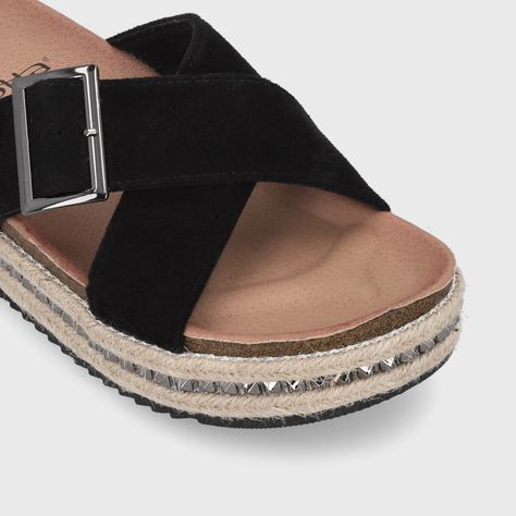 Sandalia Plataforma Negra  Mujer 43001 Gotta-5