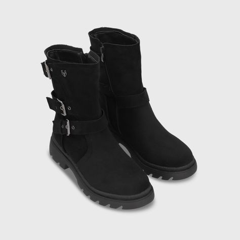 Botin Plataforma Negro Mujer 55280 Gotta-2