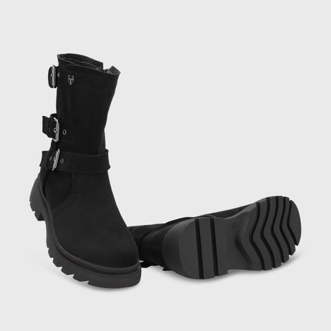 Botin Plataforma Negro Mujer 55280 Gotta-6
