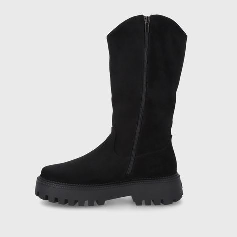Bota Plataforma Negra Mujer 46304 Gotta-3