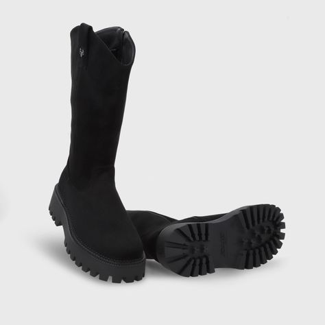 Bota Plataforma Negra Mujer 46304 Gotta-6