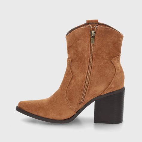 Botin Taco Camel Mujer 53780 Gotta-3