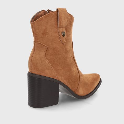 Botin Taco Camel Mujer 53780 Gotta-4