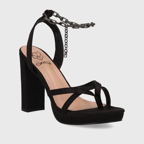 Sandalia Taco Negra Mujer 15836 Gotta-1