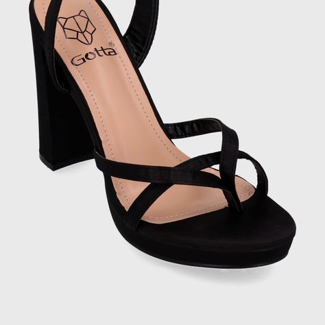 Sandalia Taco Negra Mujer 15836 Gotta-5