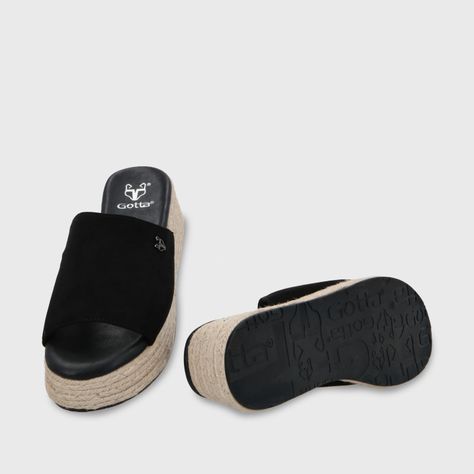Sandalia Plataforma Negro Mujer 55971 Gotta-6