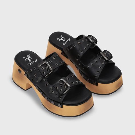 Sandalia Plataforma Negro Mujer 35266 Gotta-2