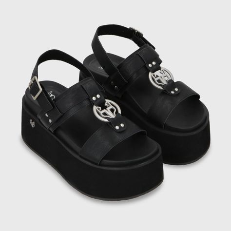 Sandalia Plataforma Negro Mujer 35186 Gotta-2
