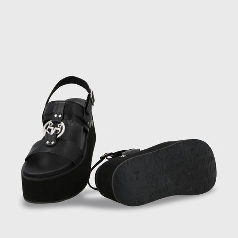 Sandalia Plataforma Negro Mujer 35186 Gotta-6