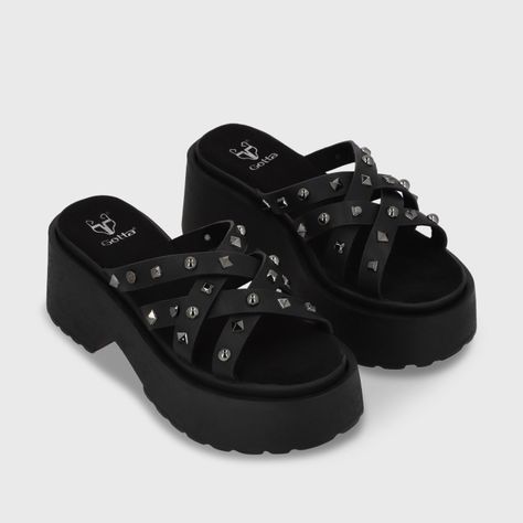 Sandalia Plataforma Negro Mujer 45984 Gotta-2