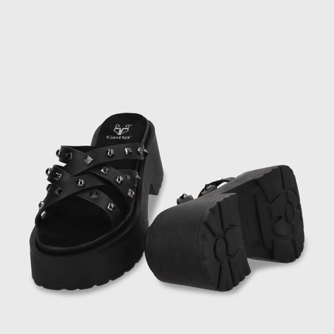 Sandalia Plataforma Negro Mujer 45984 Gotta-6