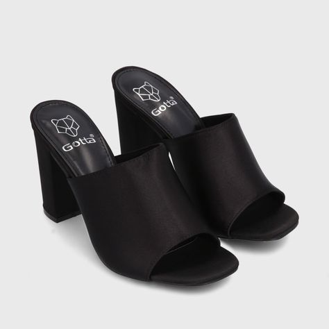 Sandalia Taco Negra Mujer 35121 Gotta-2