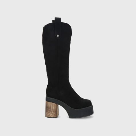 Bota Plataforma Negra Mujer 25650 Gotta-0