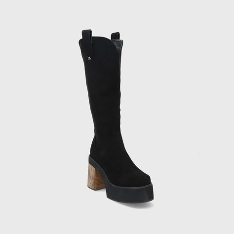 Bota Plataforma Negra Mujer 25650 Gotta-1