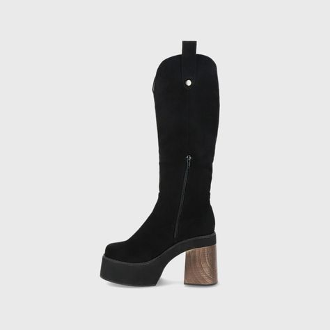 Bota Plataforma Negra Mujer 25650 Gotta-3