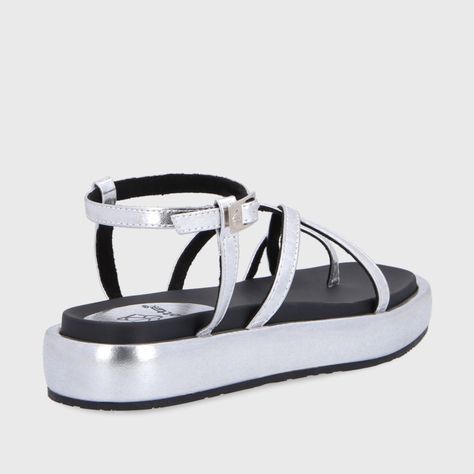 Sandalia Plana Plateada Mujer 35210 Gotta-5