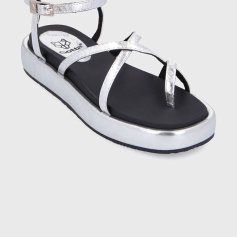Sandalia Plana Plateada Mujer 35210 Gotta-6