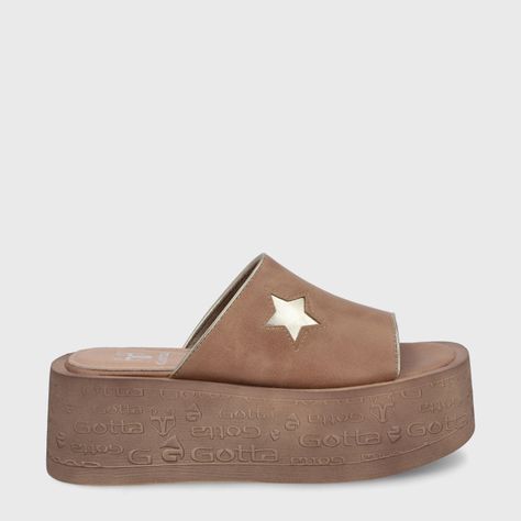 Sandalia Plataforma Beige Mujer 55930 Gotta-0