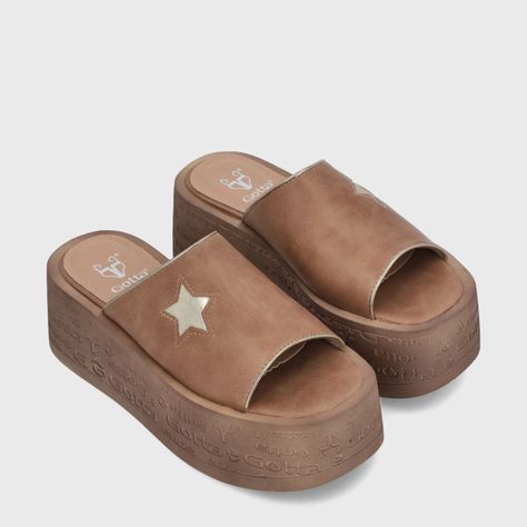 Sandalia Plataforma Beige Mujer 55930 Gotta-5