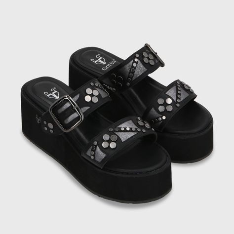 Sandalia Plataforma Negra Mujer 15620 Gotta-2