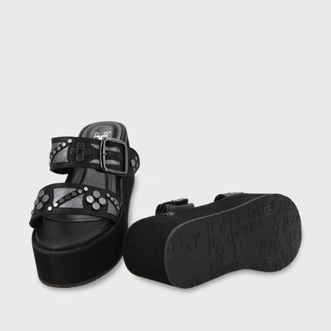 Sandalia Plataforma Negra Mujer 15620 Gotta-6