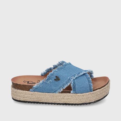 Sandalia Plaforma Denim  Mujer 23195 Gotta-0