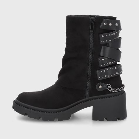 Botin Taco Negro Mujer 45746 Gotta-3