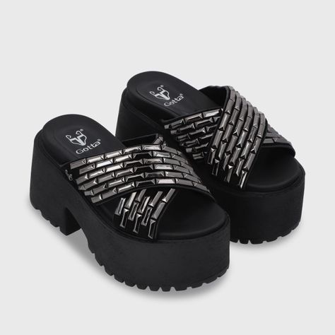 Sandalia Plataforma Negro Mujer 1567C Gotta-2