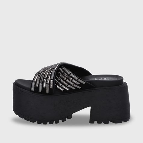 Sandalia Plataforma Negro Mujer 1567C Gotta-3