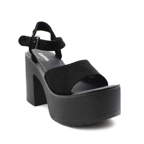 Sandalia Negra Mujer 15802 Gotta-1