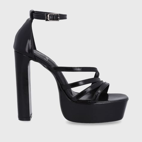 Sandalia Taco Charol Negra Mujer 35102 Gotta-0