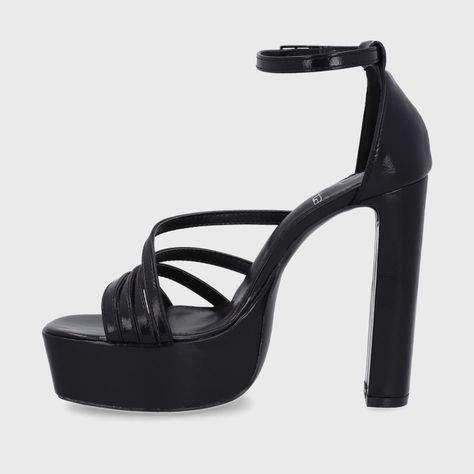 Sandalia Taco Charol Negra Mujer 35102 Gotta-3
