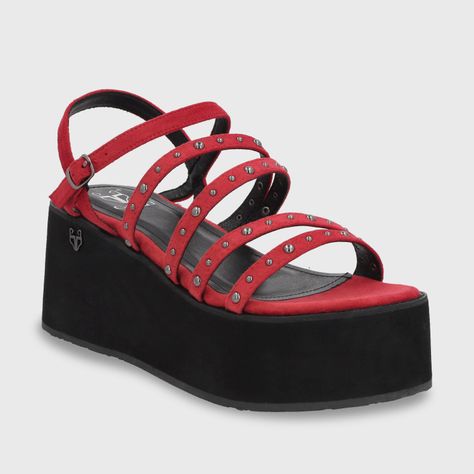 Sandalia Plataforma Mujer Roja 15629 Gotta-1