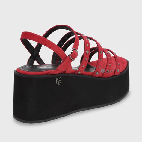 Sandalia Plataforma Mujer Roja 15629 Gotta-4