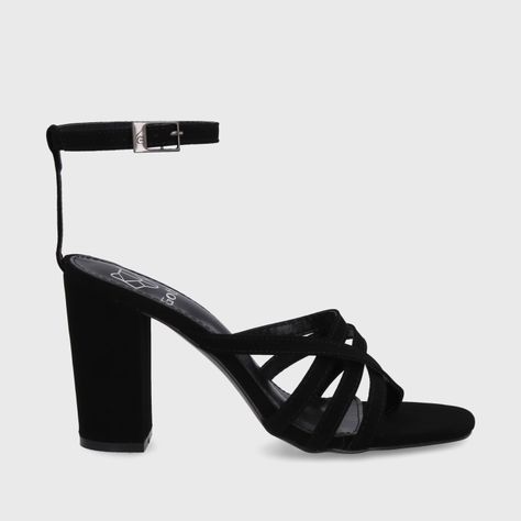 Sandalia Taco Negra Mujer 35122 Gotta-0