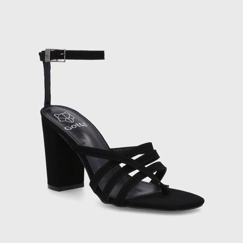 Sandalia Taco Negra Mujer 35122 Gotta-1