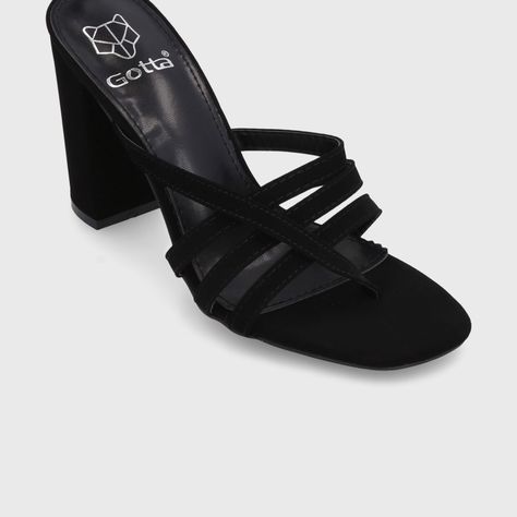 Sandalia Taco Negra Mujer 35122 Gotta-5