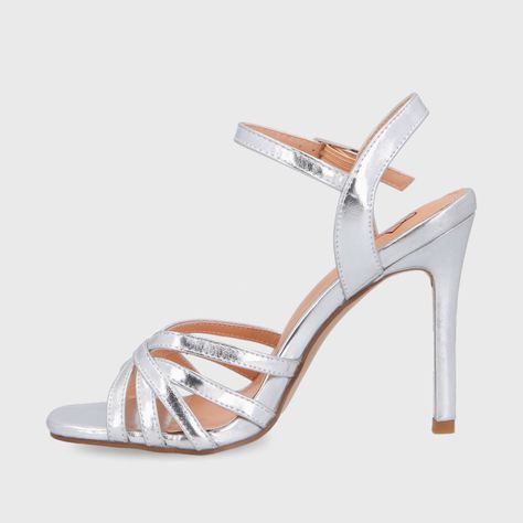 Sandalia Taco Plateada Mujer 35141 Gotta-3
