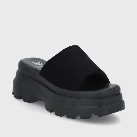 Sandalia Negra Plataforma Mujer 45731 Gotta-1