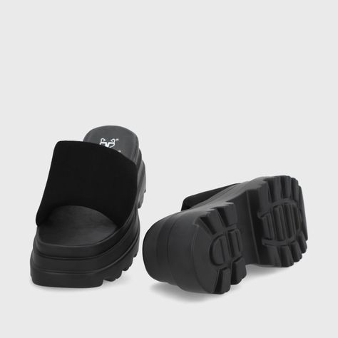 Sandalia Negra Plataforma Mujer 45731 Gotta-6