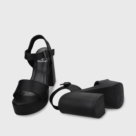 Sandalia Plataforma Negro Mujer 45961 Gotta-6