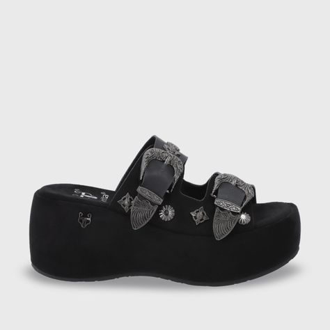 Sandalia Plataforma Negra Mujer 45825 Gotta-0