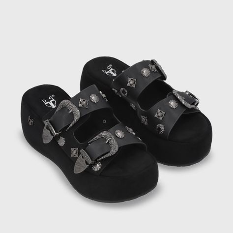Sandalia Plataforma Negra Mujer 45825 Gotta-2
