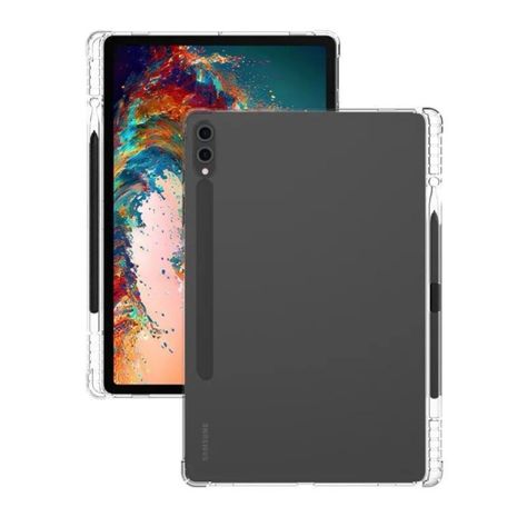 Carcasa Transparente Para Samsung Tab S9 Fe / S9 11 Ranura-0